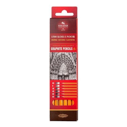Picture of Graphite Pencils 6Pcs Hb,B,2B,4B,6B,8B