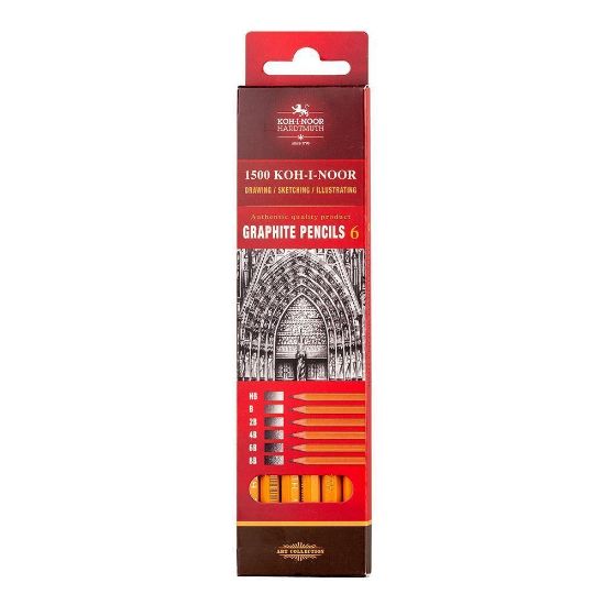 Picture of Graphite Pencils 6Pcs Hb,B,2B,4B,6B,8B
