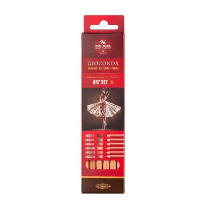 Picture of Artist Soft Pastel Pencils 6Pcs Brown Shades