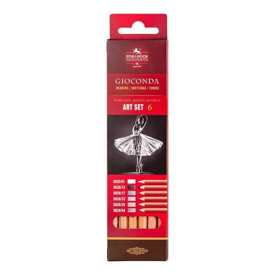 Picture of Artist Soft Pastel Pencils 6Pcs Grey Shades