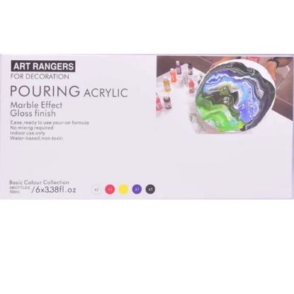 Picture of Art Ranger Pouring Acrylic Set Primary Colours 6X100ml 