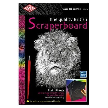 Picture of Essdee White Scraperboard 229X305mm Pack Of 5 Sheets