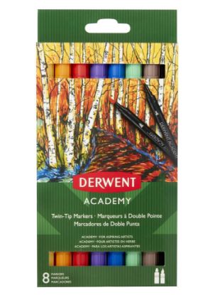 Picture of Academy Twin Tip Brush Markers