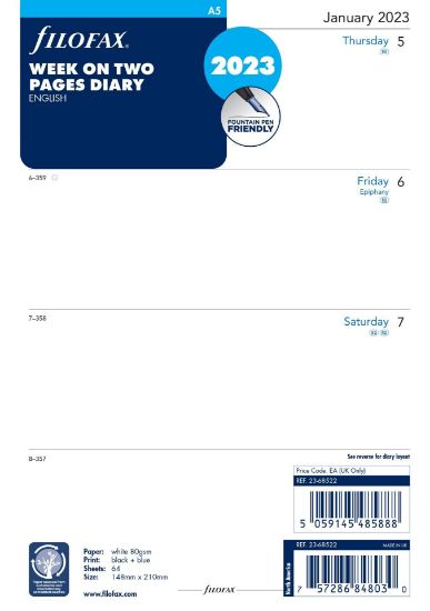 Picture of A5 Week On Two Pages (D) (R) Diary