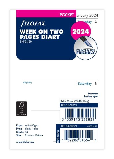 Picture of Org Pocket Week On Two (D) (R) Diary