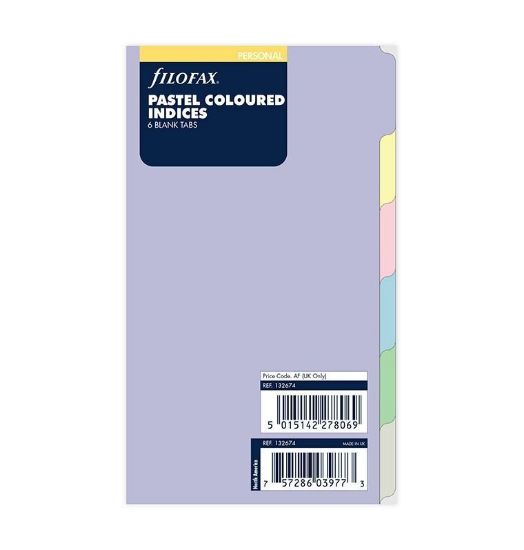 Picture of Org Personal Pastel Index Blank (R)