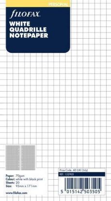 Picture of Org Personal Quadrille Notepaper (R)  White